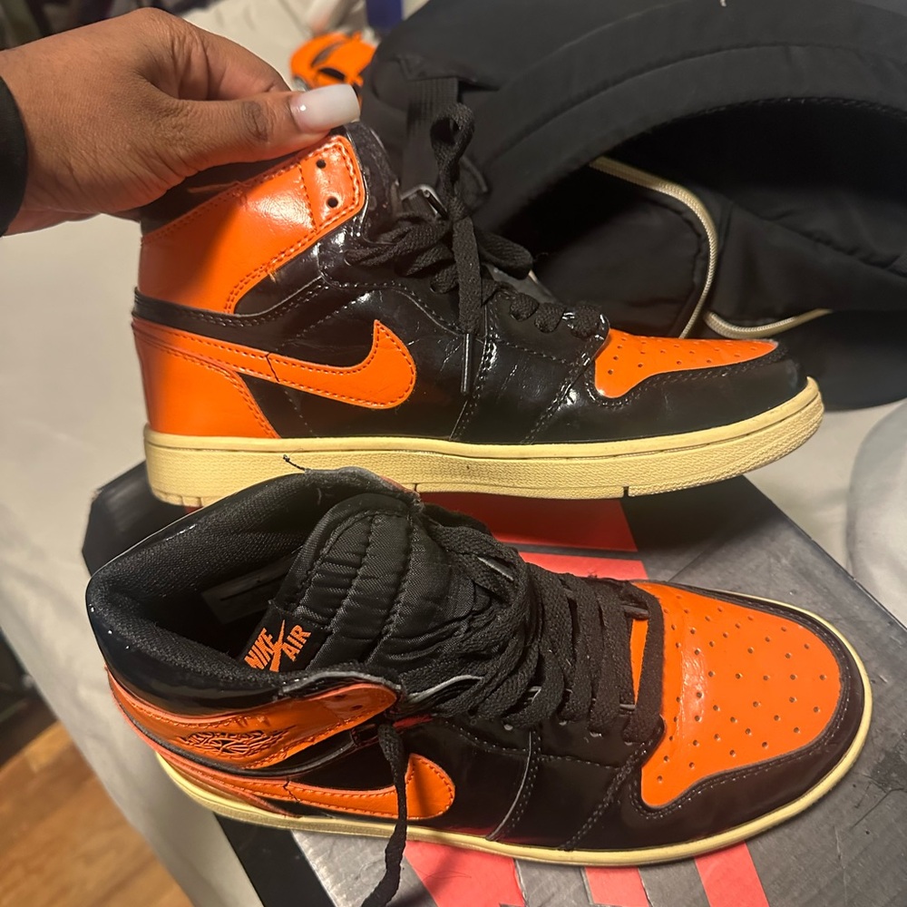 VLone Nike High-Top Sneakers in Black and Orange